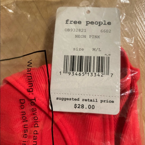 Free People brami cropped tank / bralette/ cami size M/L - Picture 6 of 7